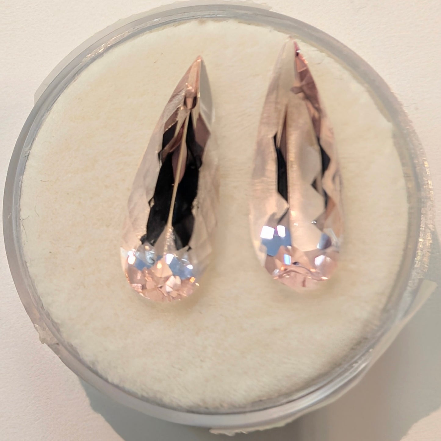 Pear Morganite  Pair  2=4.79ct