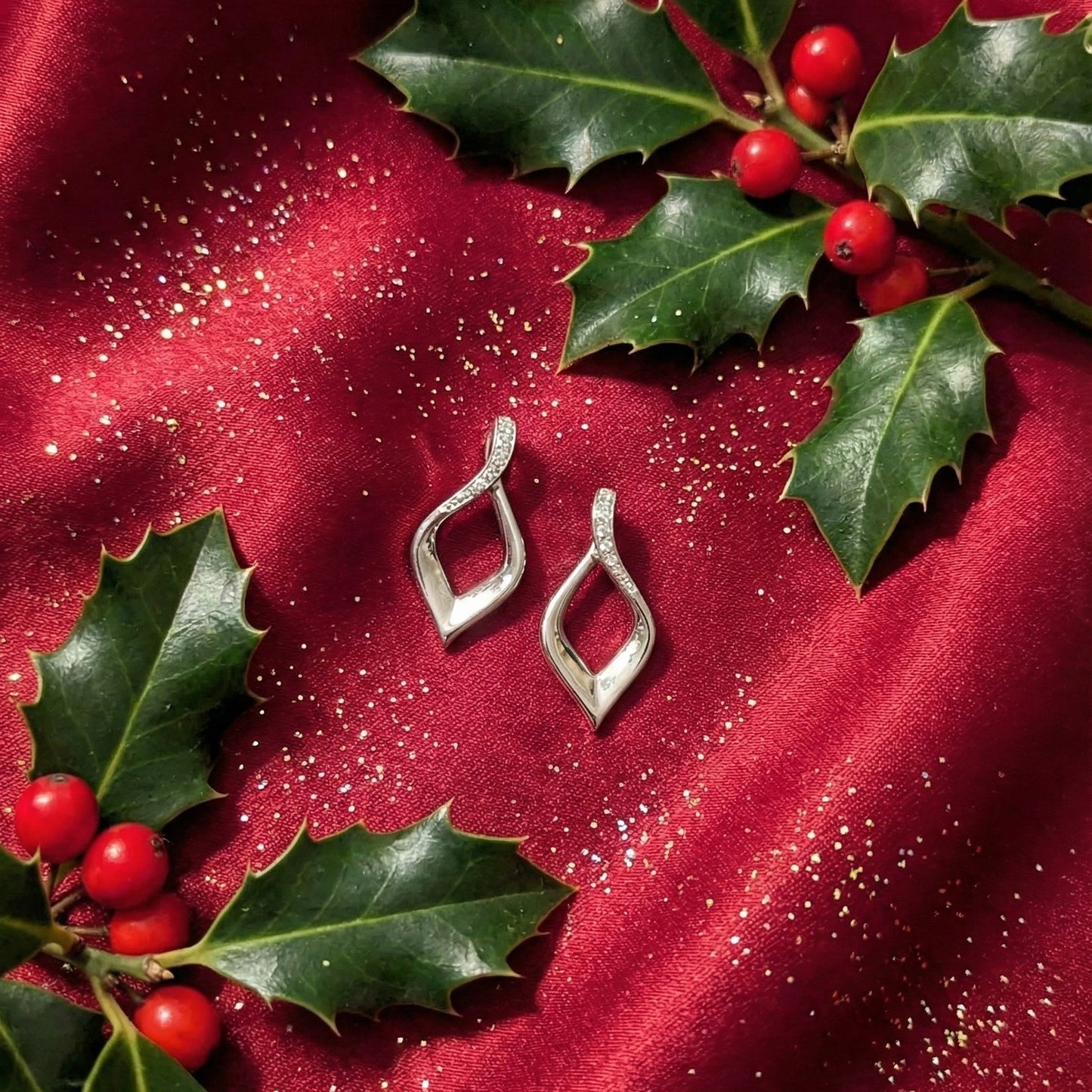 Diamond Accented Twist Earring