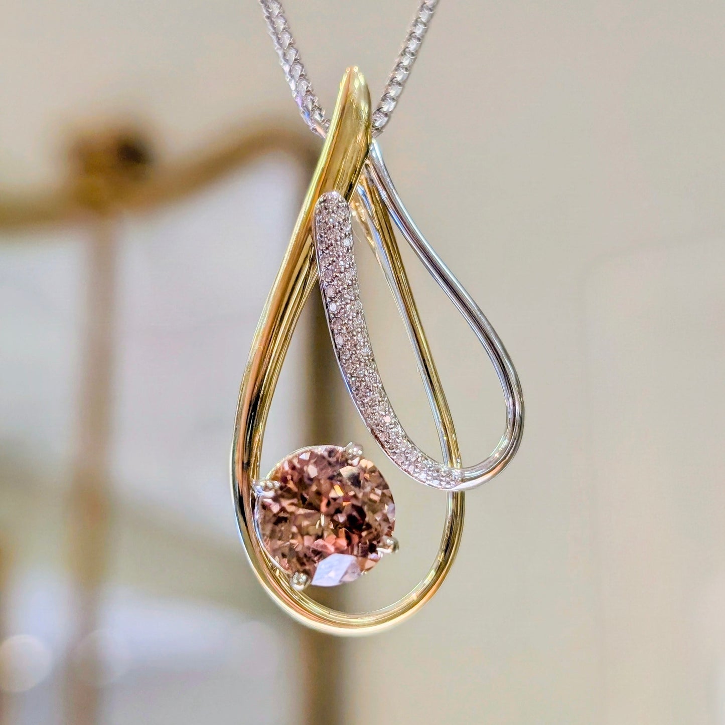 'Spice' Zircon Loop Pendant