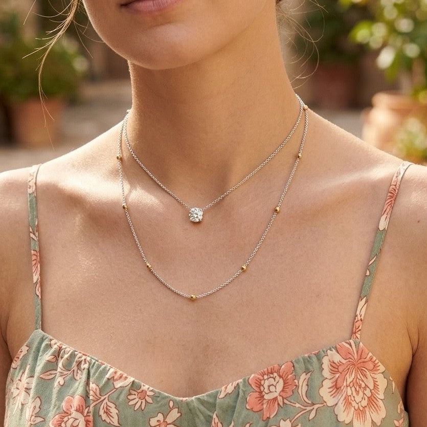Beaded Station Necklace