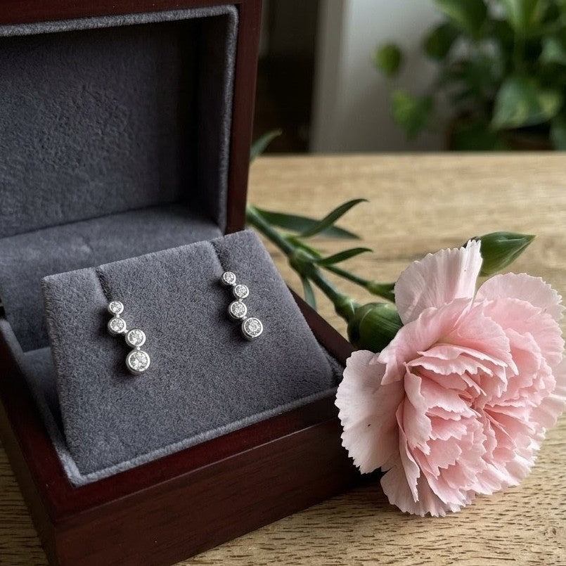 Diamond Bubbles Studs