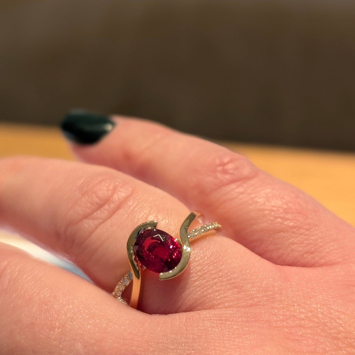 "Zoe" Red Spinel Ring