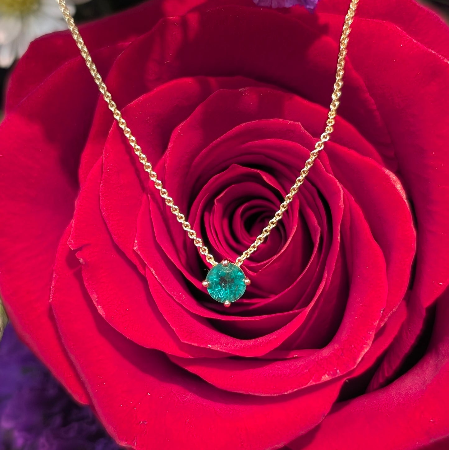 Emerald Solitaire Pendant