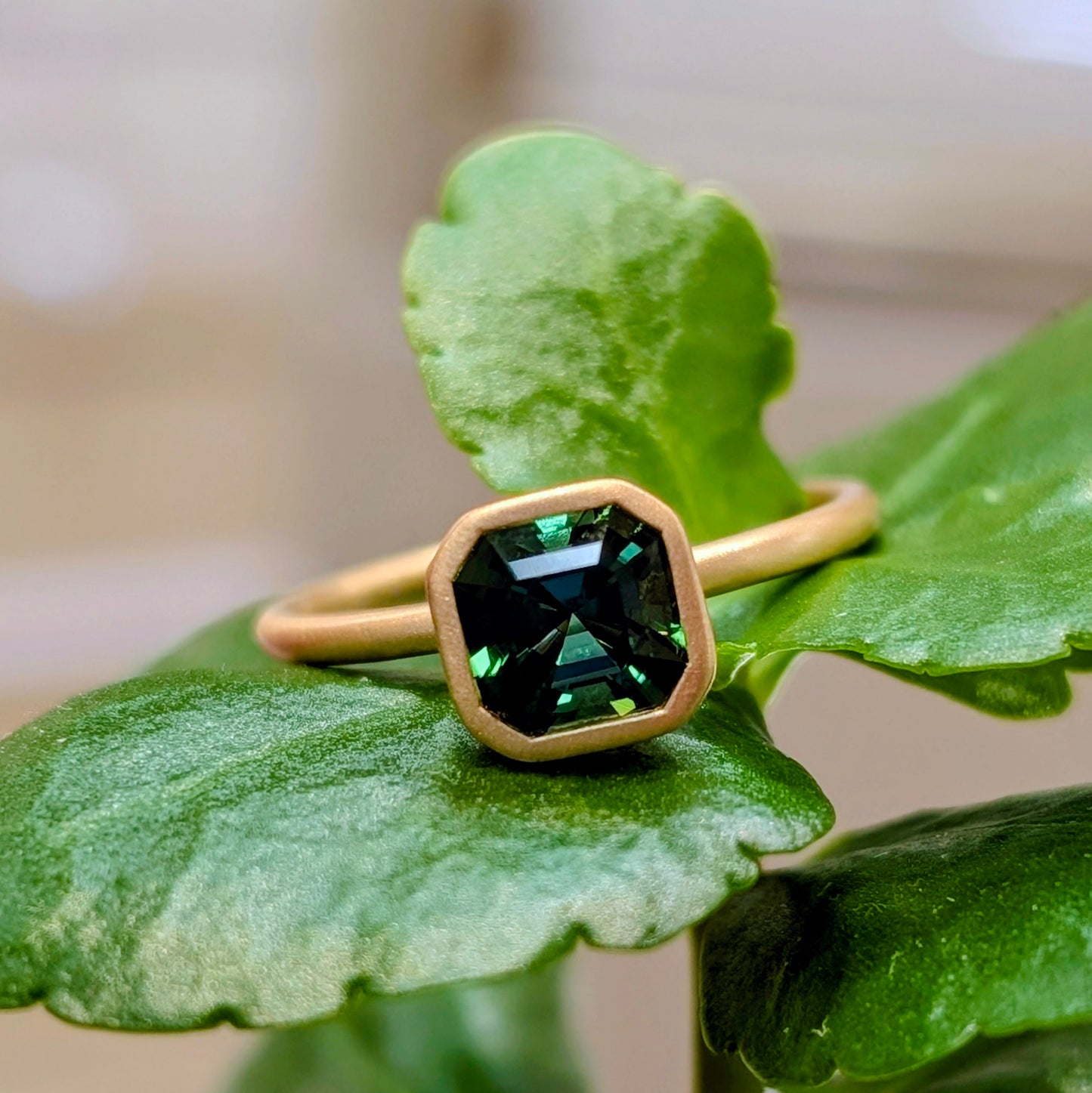 Green Tourmaline Asscher-cut Yumdrop