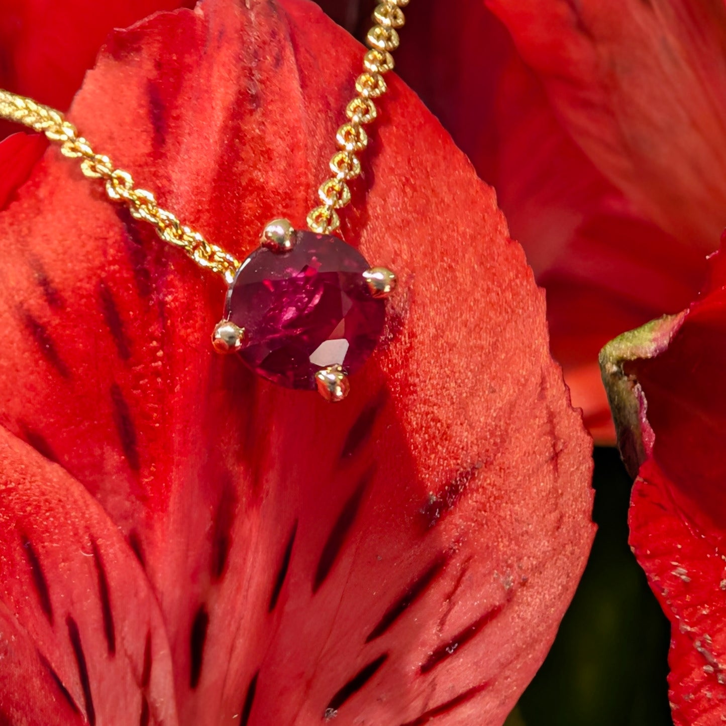 Ruby Solitaire Pendant