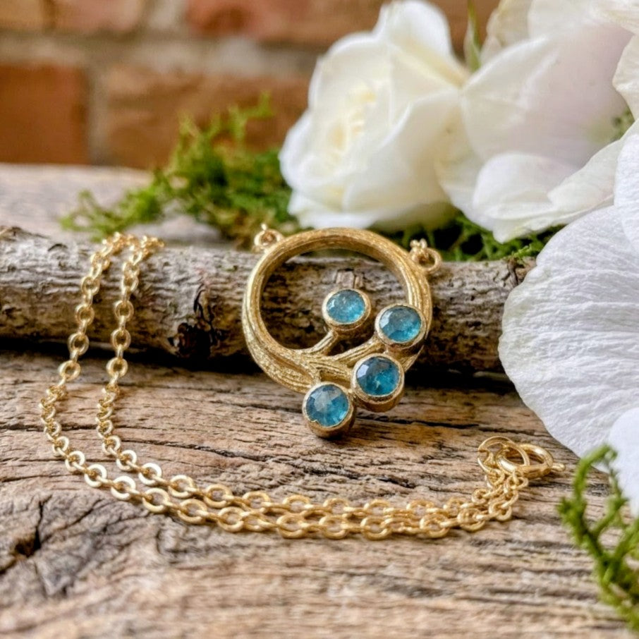 “Peacock” Apatite Necklace