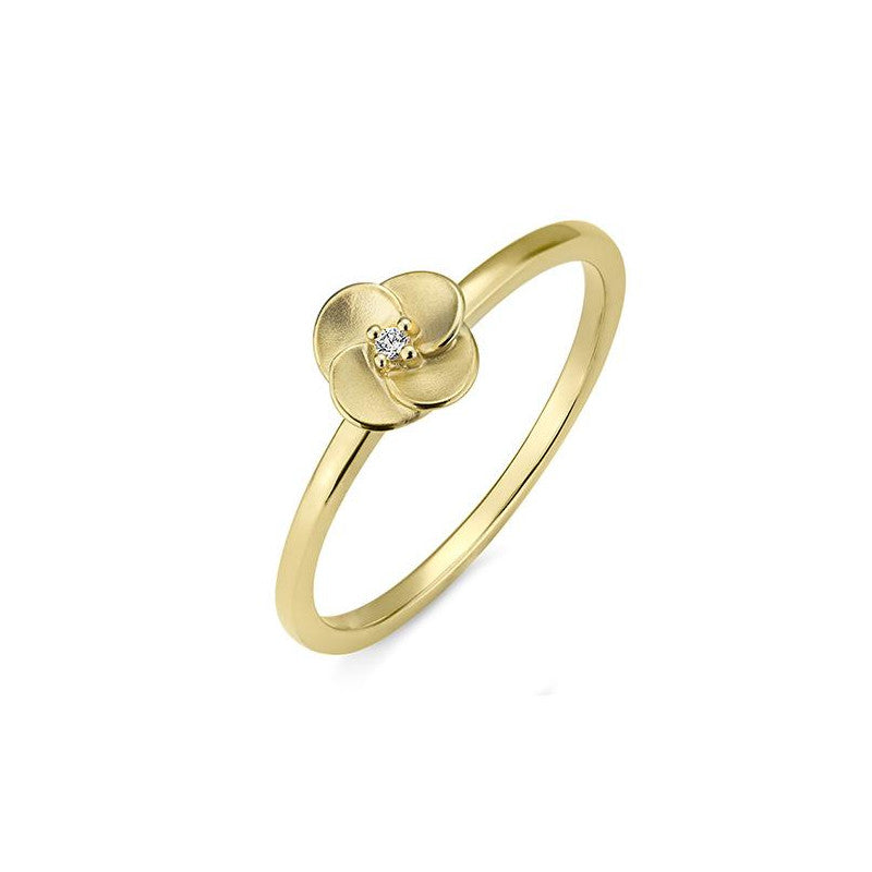 Diamond Accented Flower Ring